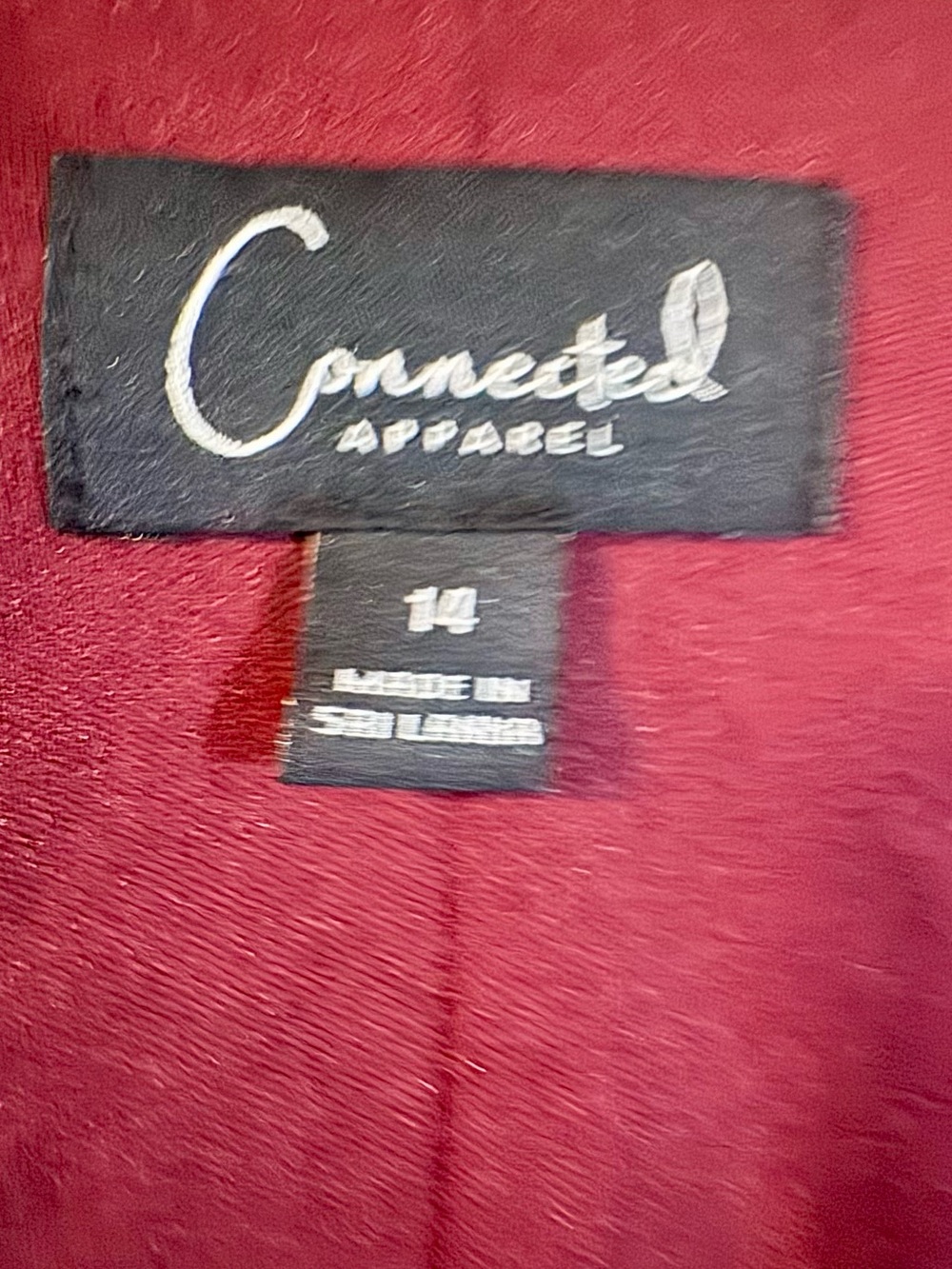 Connected Apparel Burgundy Ruched Wrap Midi Dress Long Sleeve Size 14 - Picture 4 of 6